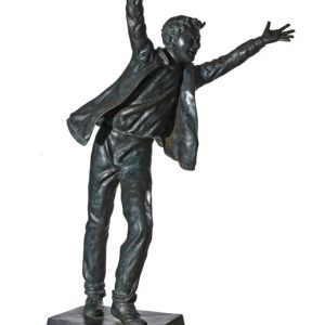 Boy Wannabe bronze statue