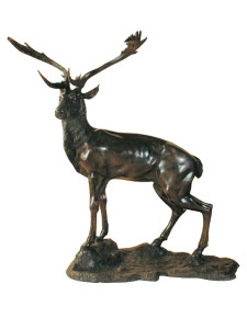 Deer bronze statue