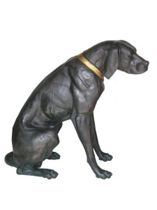 Large dog bronze statue