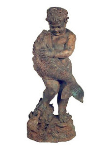 Standing boy with fish