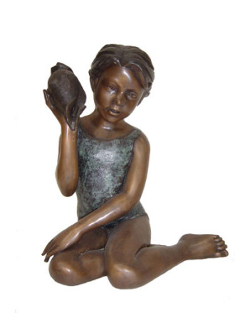 Girl With Shell - Garden Bronze Co.
